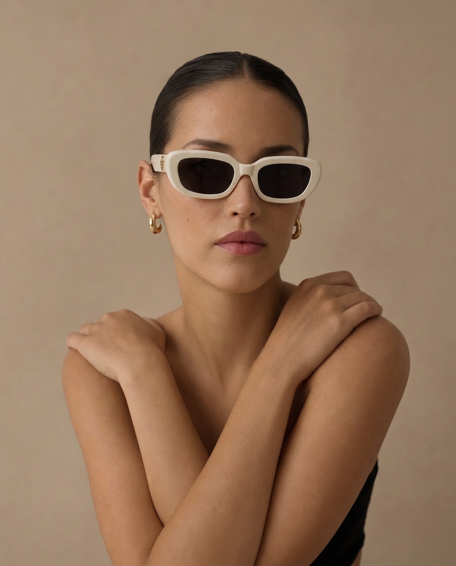 Eyewear — cream acetate